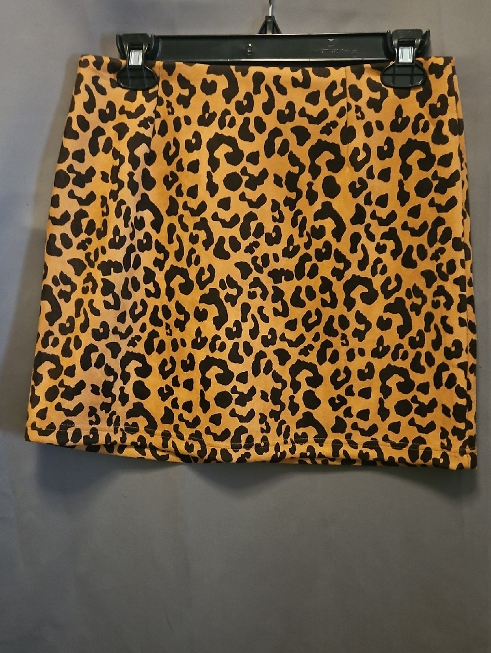 Hudon Bay By Chico's Sz Small Leopard Print Mini Skirt - Tan and Black